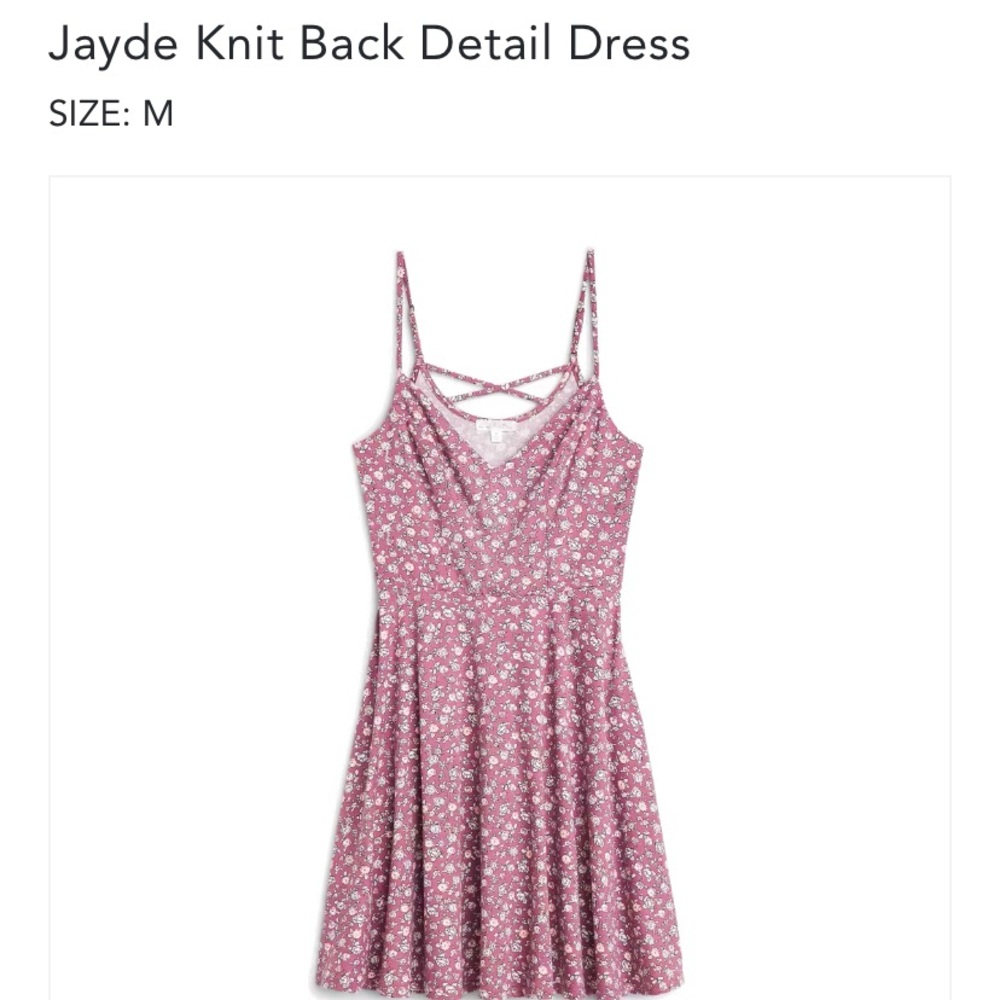 Knit back detail dress